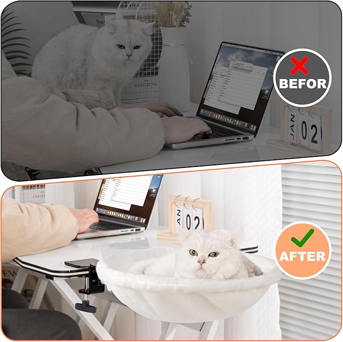Uross Desk Cat Bed- Beige
