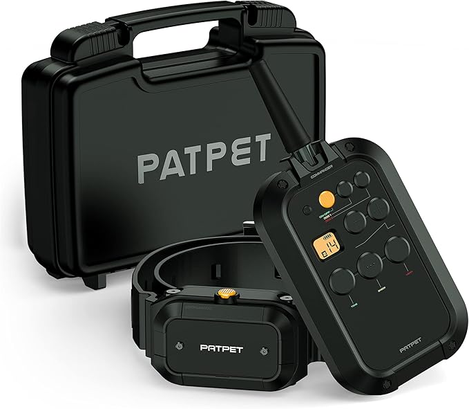 PATPET Dog Training Collar with Remote(3/4 Mile) - E Collar for Dogs Training, Rechargeable Electric Collar for Medium Large Dogs IPX7 Waterproof (15-140 lbs)