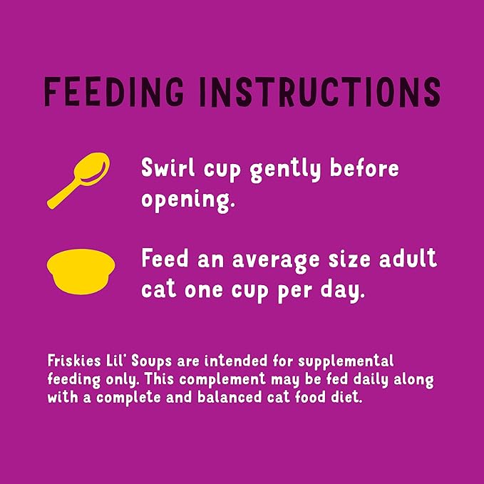 Purina Friskies Natural, Grain Free Wet Cat Food Lickable Cat Treats, Lil' Soups with Shrimp in Chicken Broth - 1.2 oz. Cup (Pack of 16)