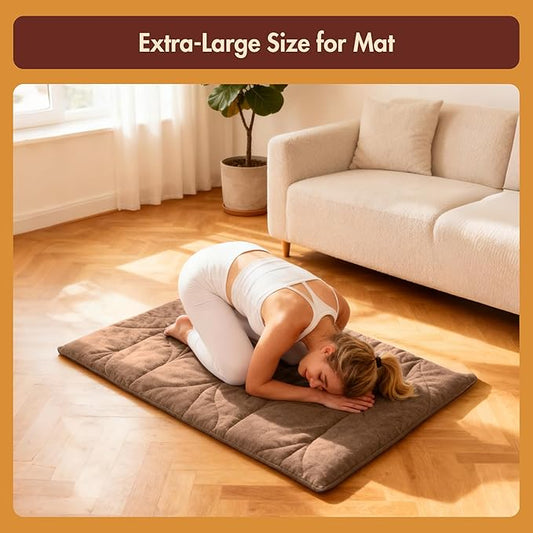 Dog Heating Pad (56"x40") - Waterproof Electric Heated Mat & Pet Bed for Indoor and Outdoor Use, Chew Resistant Cord, Machine Washable Cover with Wheat Pattern Quilting, for Cats and Pets