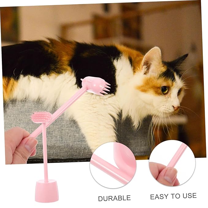 Happyyami Cat Brush for Shedding Hair Remover Pet Grooming Tool Scratch Brush Massage Cleaning Cat Hair Grooming
