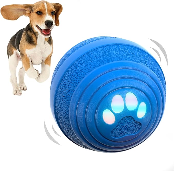 Pet Bounce Ball for Dogs,Rechargeable Pet Supplies - Bouncing & Rolling Ball Dog Toy | for Play Exercise Boredom Relief Stimulation Indoor Outdoor Home Apartment
