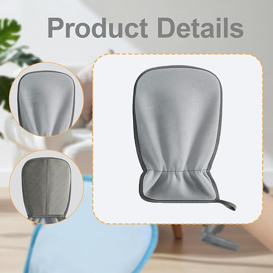 Pet Hair Removal Glove Cat Hair Remover Reusable Efficient Grooming Glove for Sofa Couch Clothing Carpet Bunny 9.45 x 6.30 Inch- Gray