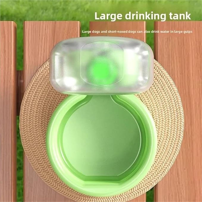 Portable Leak-Proof Pet Water Bottle - 2pcs Folding Cat Dog Water Bowl, Food Grade Feeding Supplies(Green,350ml)