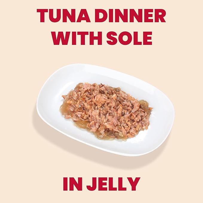 almo nature HQS Complete CAT Wet Cat Food Tuna Dinner with Sole in Jelly - Grain-Free Cat Pouch, 1.94 oz (Pack of 12)