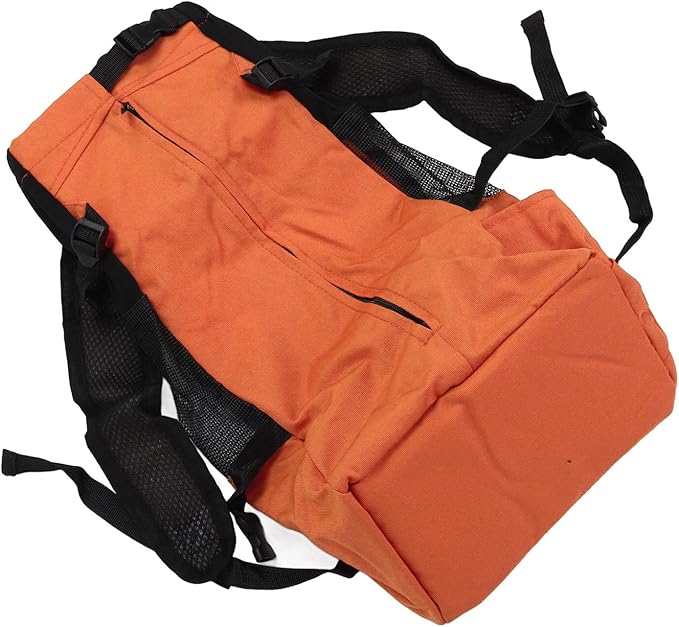 Zerodis Pet Carrier Backpack Front Back with Ventilated Mesh Hands Free for Travel Outdoor Hiking Cycling Cat Dog Supplies (Orange)