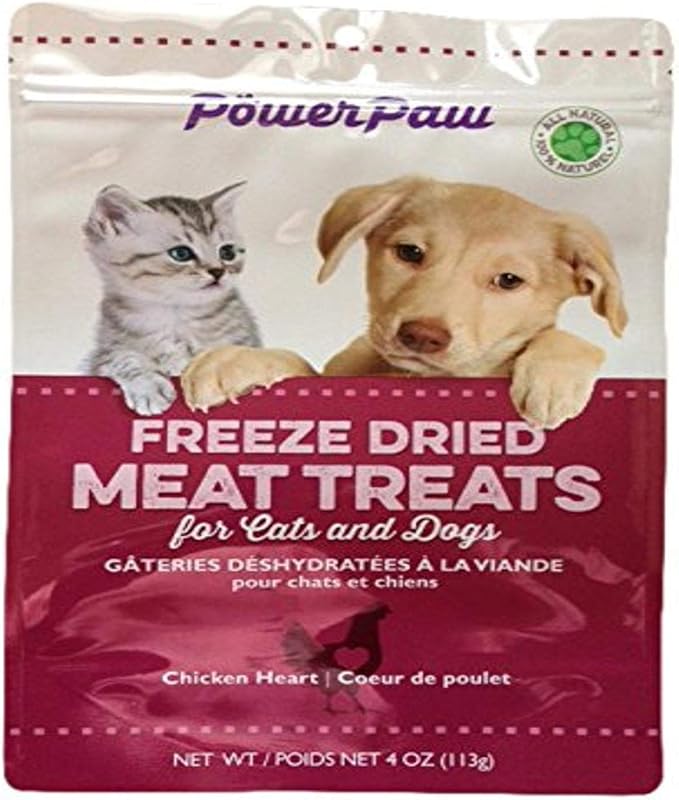 Natural Freezed Dried Chicken Hearts In Bag, 4 Oz