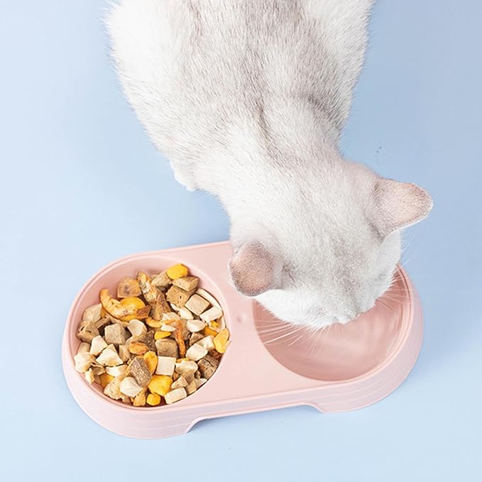 Genérico Cat Bowls for Food and Water | Macaron Elevated Double Dog Bowls, Dog Bowl for Food for Non-Slip Bowl for Small Pets