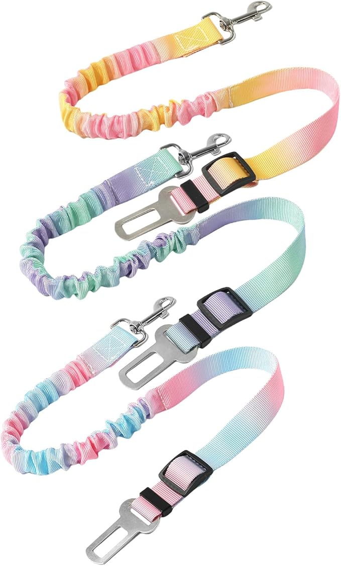 3lots Vehicle Seatbelt Harnesses Removable Dog Seats Belt Harnesses for Small Dogs Travel Pet Supply Pet Car Travel Gear