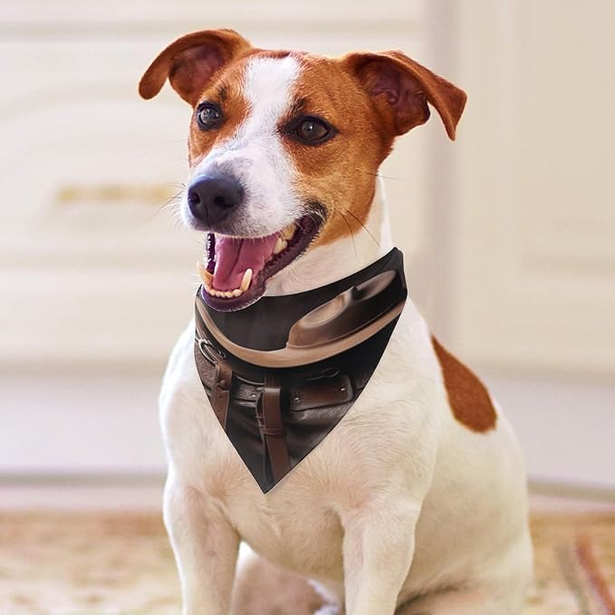 Dog Bandana Spring Pet Scarf Adjustable Triangle Horse Saddle with A Cowboy Hat Wild Printing Dog Bib Washable Polyester Puppy Bandana for Small Medium Large Dogs Cat Birthday Party Supplies