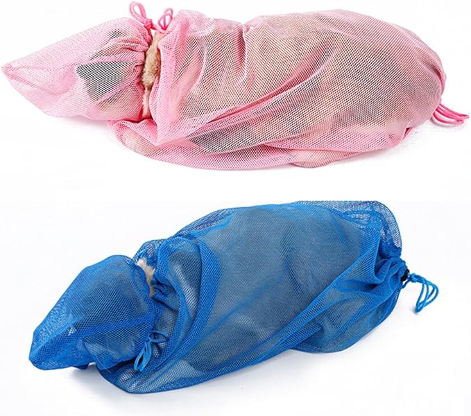 Xiaoyu Cat Grooming Bag, Adjustable Cat Restraint Bag for Bathing Nail Clipping Cleaning(Head Bag + Body Bag), Pink