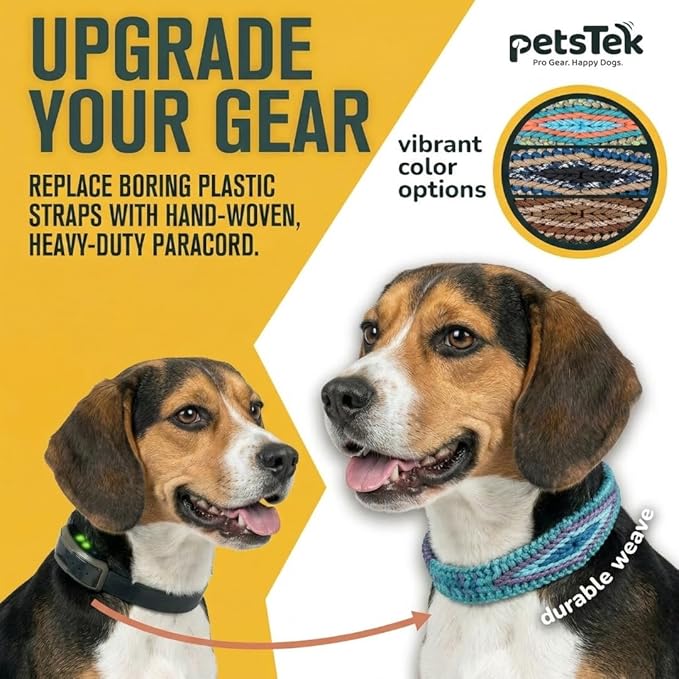 E-Collar Cover - for Medium Dogs with 16-22" Neck Size - Adjustable Nylon Cord, Quick Release Buckle, Heavy Duty Loop Strap Compatible with Dogtra, Educator, SportDog, Garmin, Bousnic, Jugbow (Lagoon)