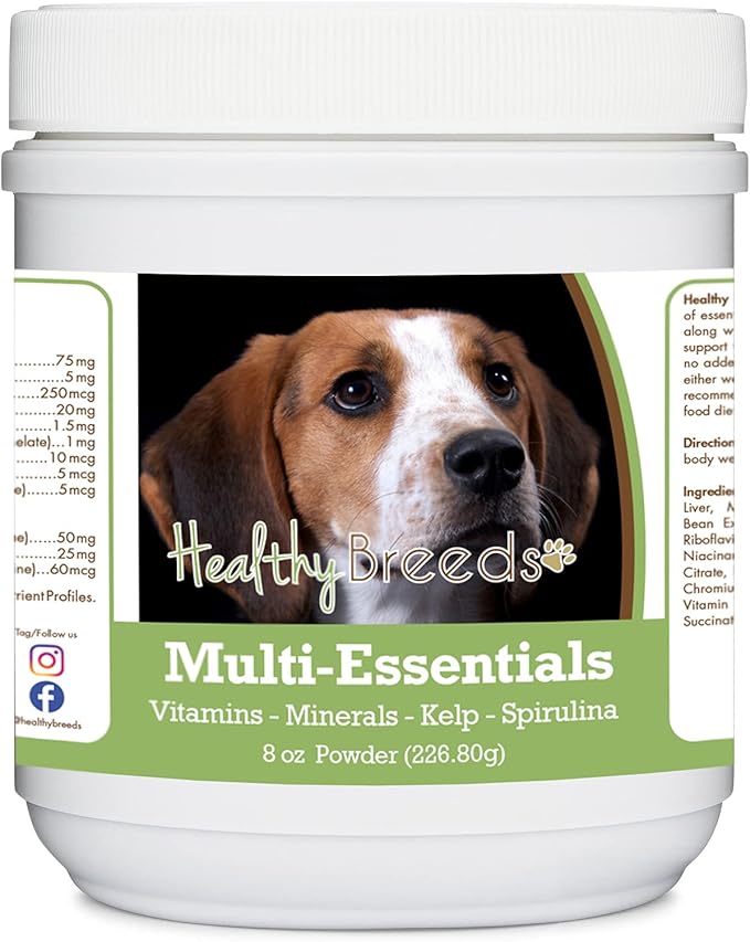 Healthy Breeds American English Coonhound Multi-Essentials Powder for Dogs - an Ideal Supplement of Vitamins, Minerals & Antioxidants for Your Dog - 8 oz