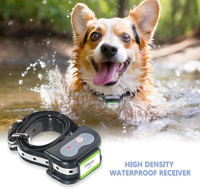 Plkm 2026 Newest Dog Wireless Fence Intelligent Pet Electric Containment System, Transmitter AI Smart Alarm Dog Out of Range Reminder, 360° Strong Signal Coverage, Display Receiver Battery Level