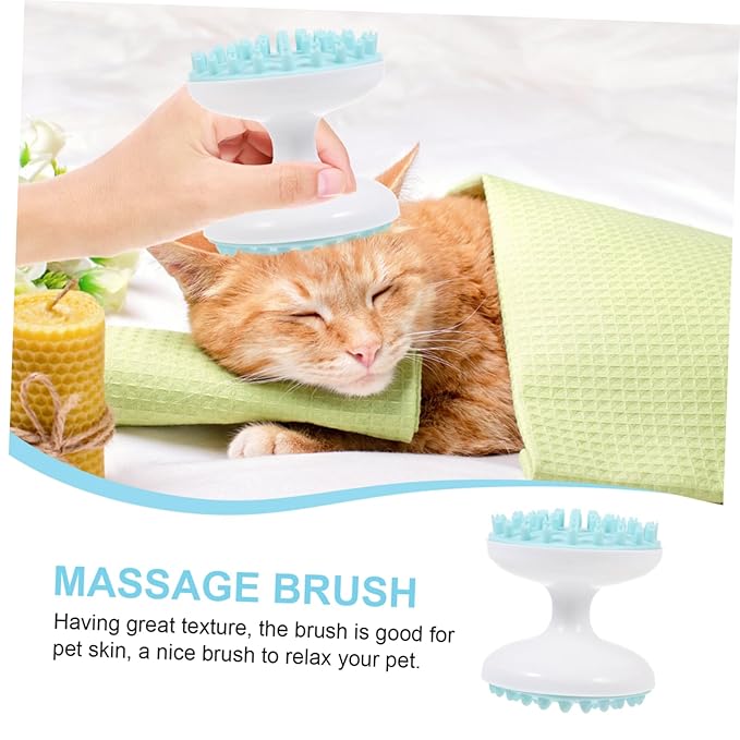 GALPADA Pet Cat Grooming Massage Brush Multi-functional Hair Removal Tool for Cats and Dogs Comfortable Bathing Comb for Shedding Household Pet