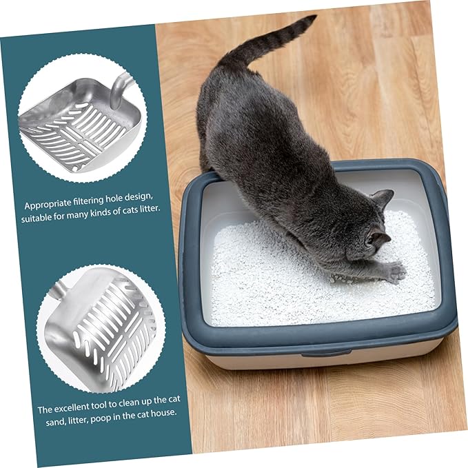 Mikikit Handle Cat Litter Scoop Detachable Cleaning Tool for Easy Pet Waste Removal and Compact Cat Litter Shovel for Home Use