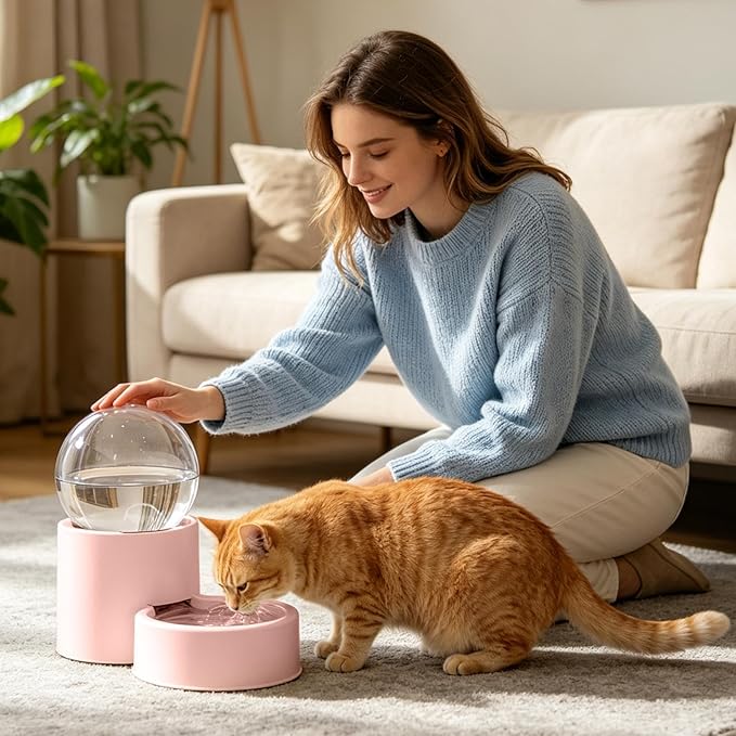 Automatic Pet Water Dispenser for Dogs and Cats – Indoor Water Supply for Pets – for Use in Indoor Patio, Living Room, Home, Holidays, Travel and Getaways End