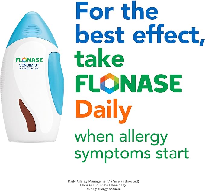 Flonase Sensimist Allergy Relief Nasal Spray for Non-Drowsy, 24-Hour Multi-Symptom Allergy Relief – 60 Sprays
