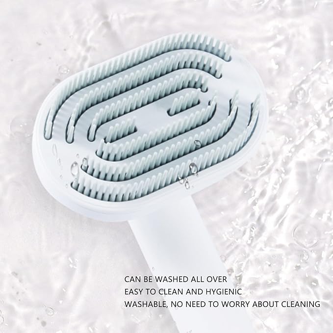 Cat Brush White Color 90° Rotation Curved High Density Needle Pet Hair Removal Comb for Grooming Cats Dogs