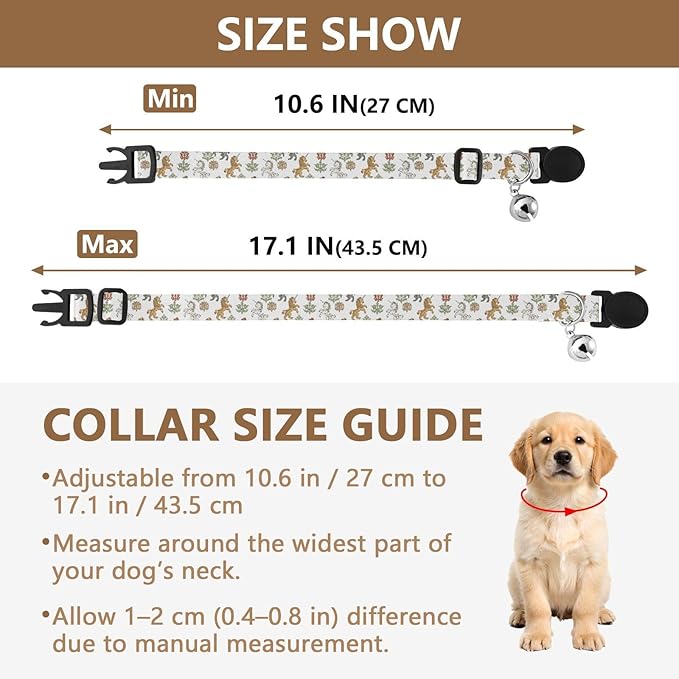 Dog Collar Lion Unicorn White Pattern Small Dog Collars Comfortable Puppy Collar Cat Pet Collar for Dogs Cats Pets Supplies 2 Pack