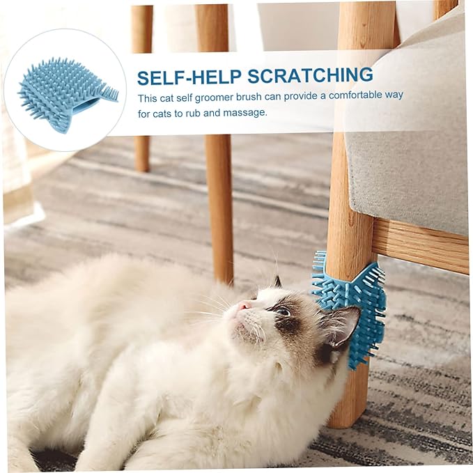 Toyvian Cat Wall Corner Silicone Massage Tool Self Grooming Brush for Cats Easy Install Pet Massage Tool for Corners Table Legs Cabinet Gentle Hair Removal and Grooming
