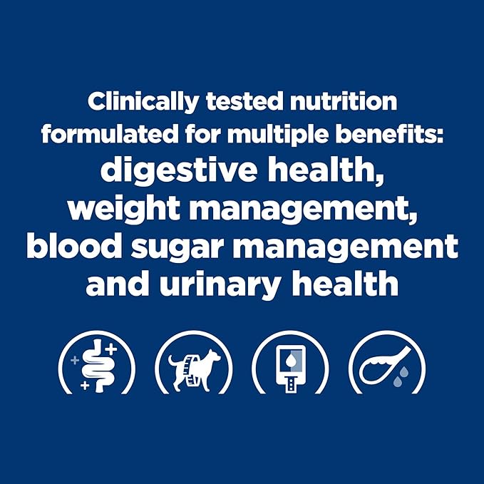 Hill's Prescription Diet w/d Multi-Benefit Digestive/Weight/Glucose/Urinary Management Vegetable & Chicken Stew Wet Dog Food, Veterinary Diet, 5.5 oz. Cans, 24-Pack