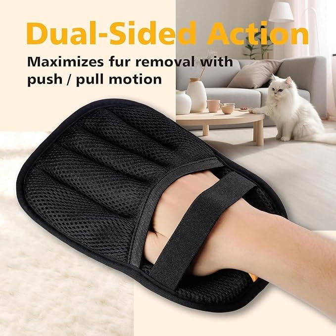 Pet Hair Removal Glove for Cats & Dogs, electrostatic, Five-Finger Electrostatic Pet Hair Gloves, Reusable Pet Hair Remover Tool, Magic Brush pet Hair Remover pet Hair Removal mitt