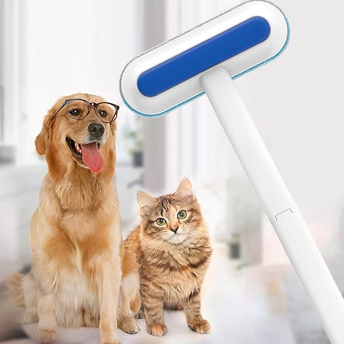 Cat Hair Remover Brush,Electrostatic Cat Grooming Tool,Window Screen Cleaning Brush | for Dog Owners Office Car Clothes Bedding Sheets Carpets Sofas Apartment Mattress