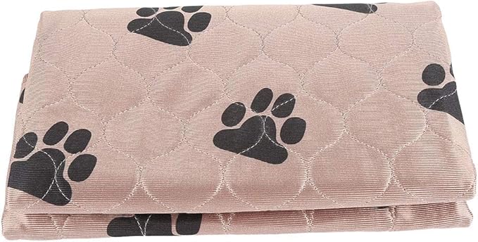 Reusable Dog Pee Pad, Absorbent Pet Urine Mat for Dogs and Cats, 4 - Layer Machine Washable Mat with Barrier for Hard Floors, Print Design in (80 * 90cm)