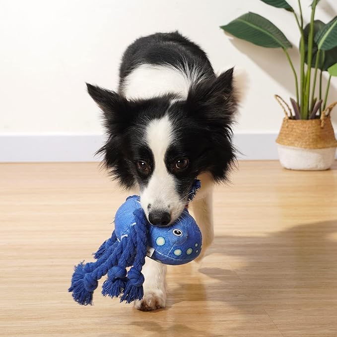 Dog Toys, Dog Plush Toy for Large Breed, Large Plush Dogs Stuffed Animal, Puppy Chew Toys for Puppy, Small, Middle, Big Dogs (Octopus)