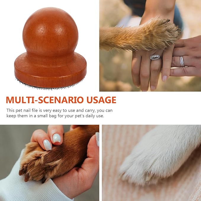 Homoyoyo Dog Nail File and Scratching Board Set Portable Small Wood Nail File for Pet Toenail Care Safe Trimmer Tool Kit for Dogs and Puppies Grooming Claw Care Supplies for Home Use