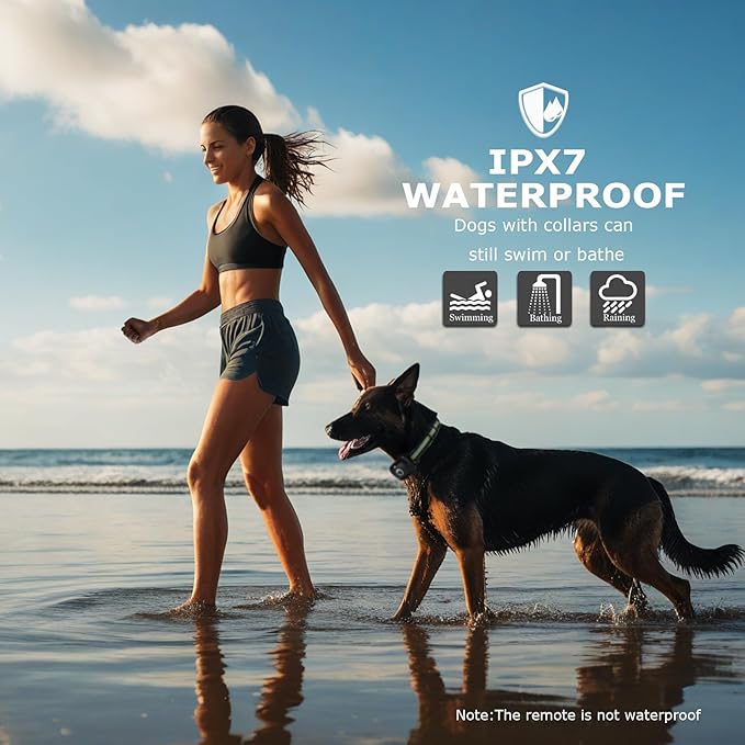 Dog Shock Collar - 2600FT Rechargeable Waterproof Dog Training Collar with Remote with Beep, Vibration(1-16), Safe Shock(1-16) e Collar for 5-120lbs Small Medium Large Dogs (Black)