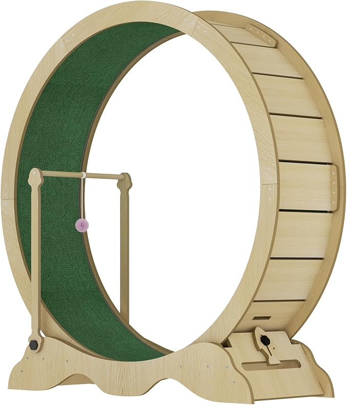 Exercise Wheel for Indoor Cats, 48" Large Cat Running Wheel with Super Wide 15" Tread, Quiet Spinner Hamster Wheel, Supports Up to 45Lbs