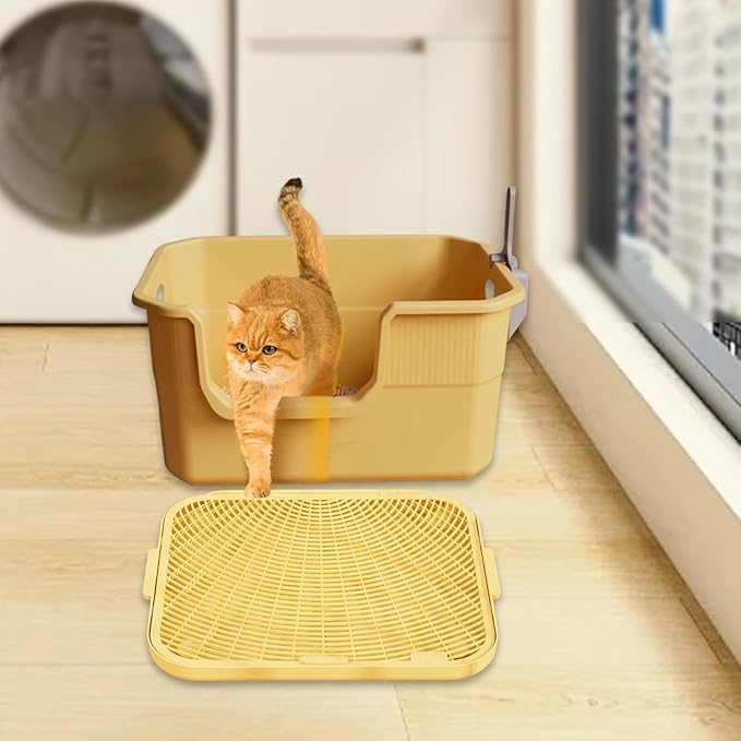 Cat Litter Ramp Trapper Mat Washable Double Layered Non-Slip Step for Indoor Cats Balcony Living Room- Small