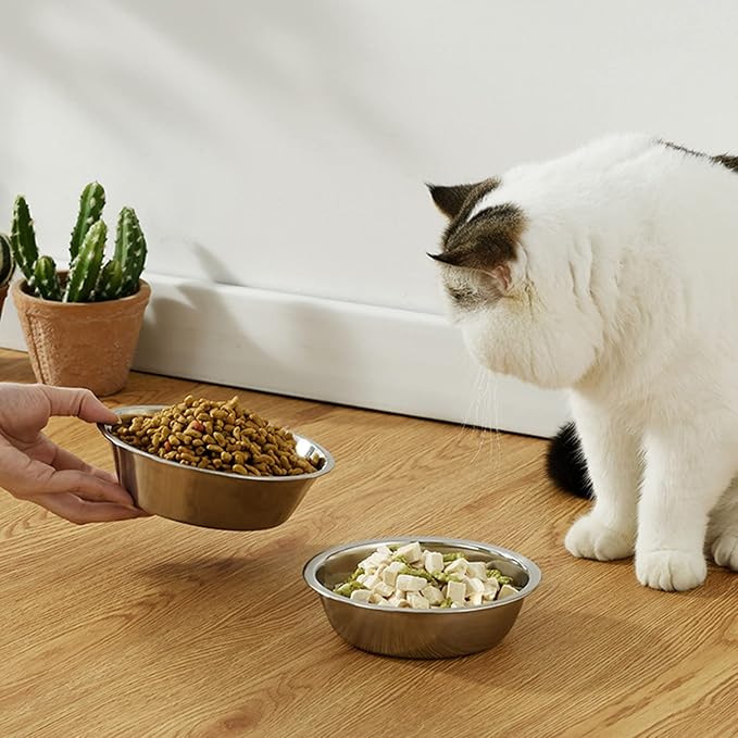 Stainless Steel Pet Dog Bowl Feeder Skidproof Anti-Slip Shape Bowls Food Accessories Pet Supplies Bowl Bowls Large Capacity
