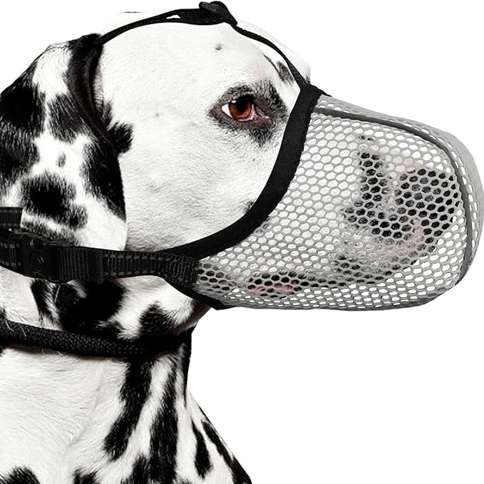 Dog Muzzle,Reflective Adjustable Pet Supplies - Anti-Bite Soft Muzzle for Dogs | for Small Medium Large Puppy Stop Scavenging Grooming Barking Vet Visit
