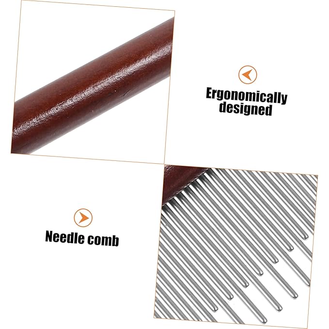 HANABASS 3pcs Long Short Teeth Pet Comb Cat Grooming Tool Tear Stain Brush for Indoor Cats