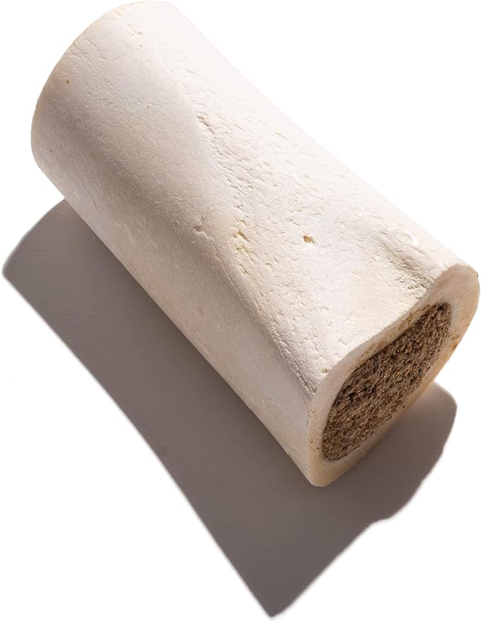 Jack&Pup 3-4" Filled Dog Bones for Small and Large Dogs, Flavored Shin Dog Bones Long Lasting, Stuffed Bone for Dogs, High Protein, Bully Stick Flavor - 4 Pack