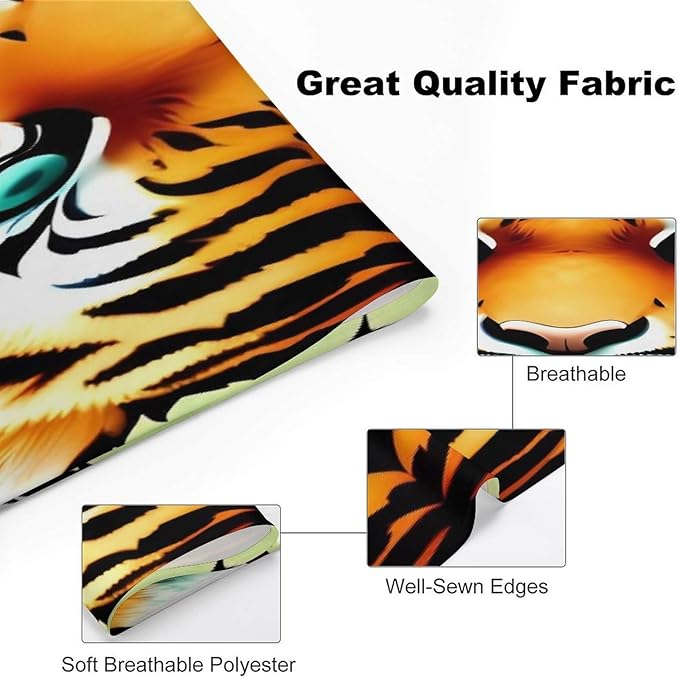 Dog Bandana Spring Pet Scarf Adjustable Triangle Little Fat Tiger Head Printing Dog Bib Washable Polyester Puppy Bandana for Small Medium Large Dogs Cat Birthday Party Supplies