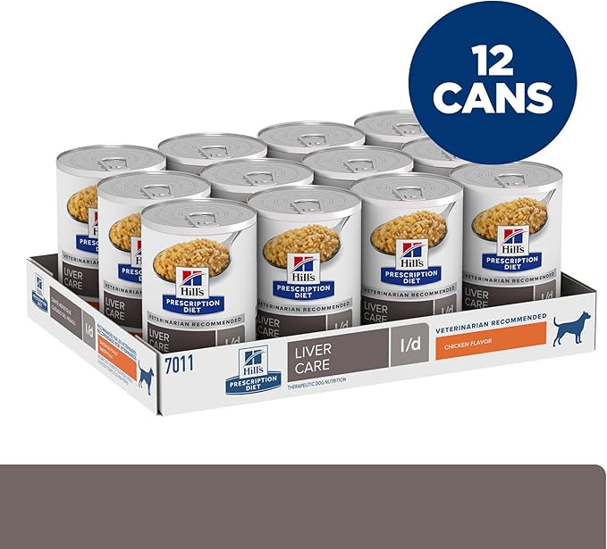 Hill's Prescription Diet l/d Liver Care Wet Dog Food, Veterinary Diet, 13 oz. Cans, 12-Pack