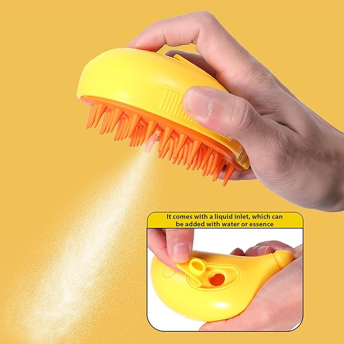 Cat Steam Brush, 3 in 1 Self Cleaning Cat Deshedding Brush, Cat Grooming Brush, Pet Comb Massage Brush, Rechargeable Cat Hair Brush, Steamy Cat Grooming Brush for Removing Tangled and Loose Hair (A)