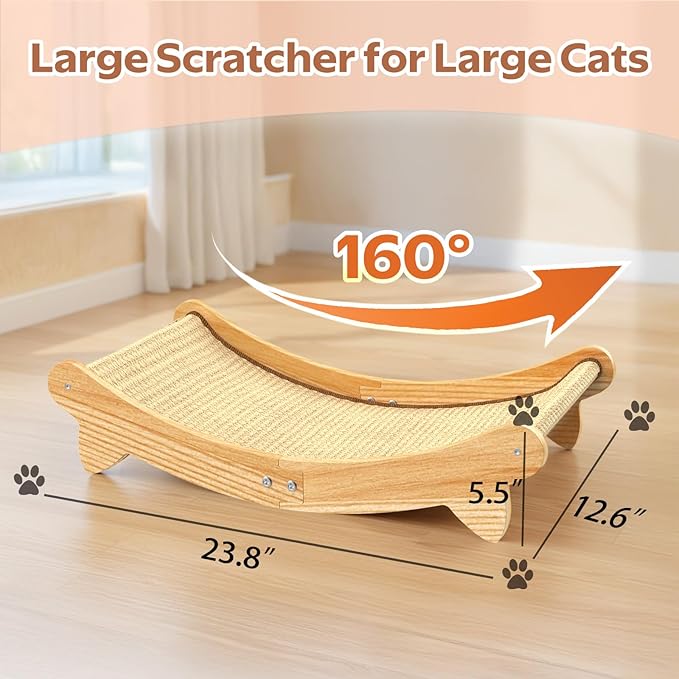 Cat Scratcher Bed – Durable Arc-Shaped Cat Bed & cat Scratching Post for Kittens and Adult Cats