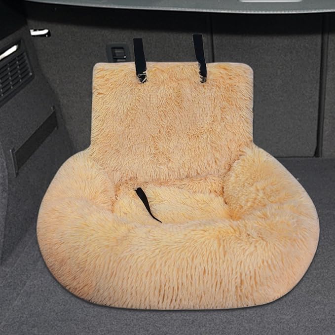 Small Dog Car Seat | Medium Dog Plush Car Seat,Washable Cushion Comfortable Travel Bed for Vehicle Truck Camping Adventures Vet Visit Daily Commuting Traveling