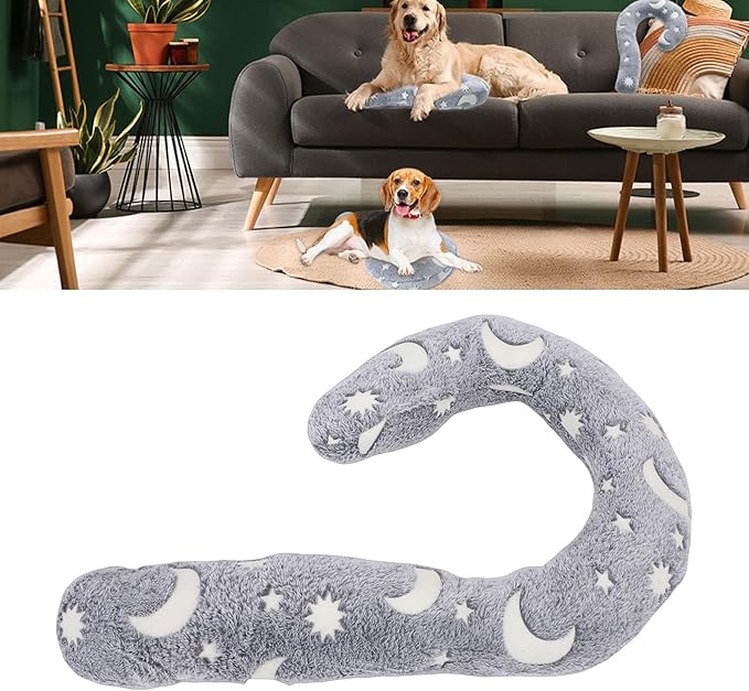 AYNEFY Dog Daily Supplies Orthopedic Support Soft PP Cotton Pet Bed for Cats and Small Dogs Ideal for Better Sleep Pain Relief and Travel Dog Neck Pillow C Shaped