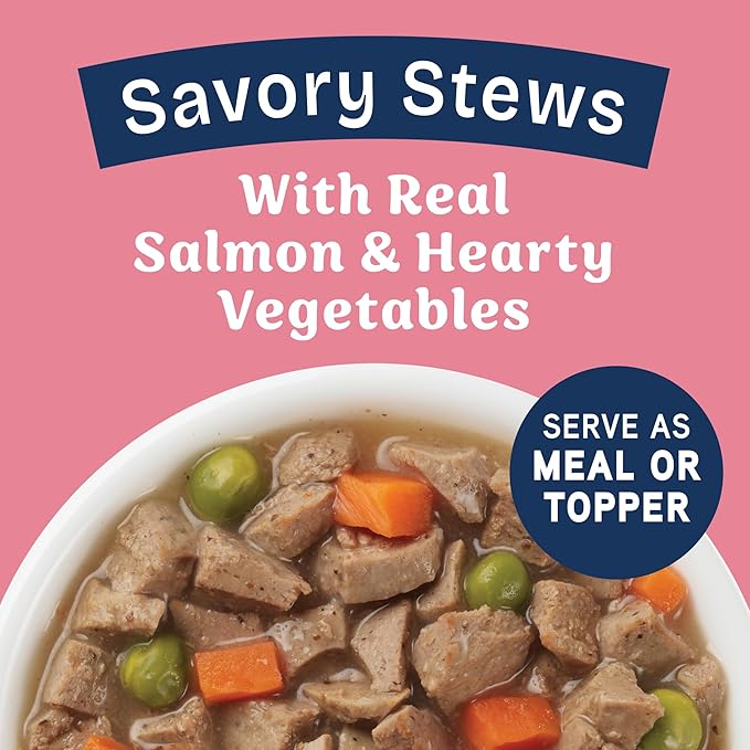 Natural Balance Health Protection Wet Dog Food - Whole Body Health, Easy on Digestion, Salmon Broth, Salmon, Pumpkin & Brown Rice Stew, Digestive Wellness Dog Food, High in Fiber - 12.5oz (Case of 6)