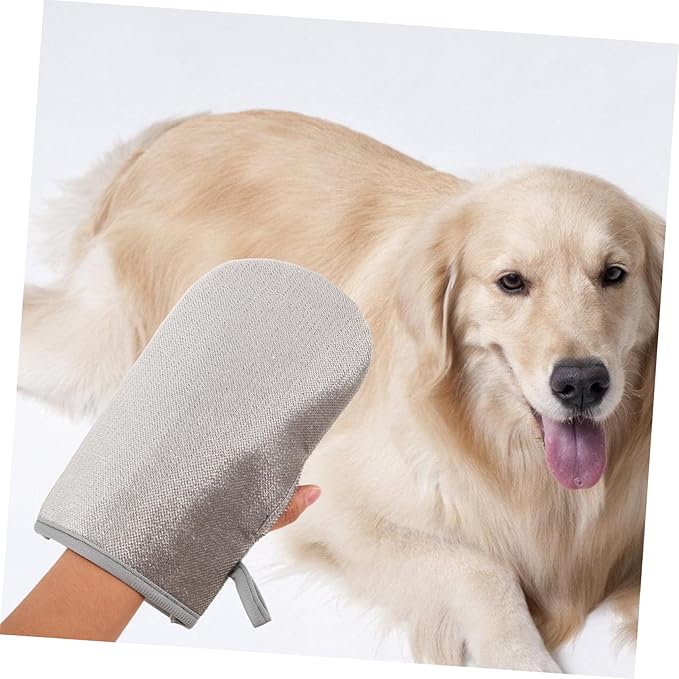 DOITOOL 2pcs Dual-Sided Pet Hair Removal Gloves Reusable Electrostatic Grooming Mitts for Cats Dogs Washable Pet Hair Remover for Furniture Clothing Car Interior Carpet