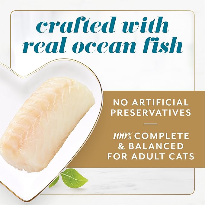 Purina Fancy Feast Gems Pate Mousse with Gravy Wet Cat Food with Ocean Fish - 4 oz. (Pack of 8)
