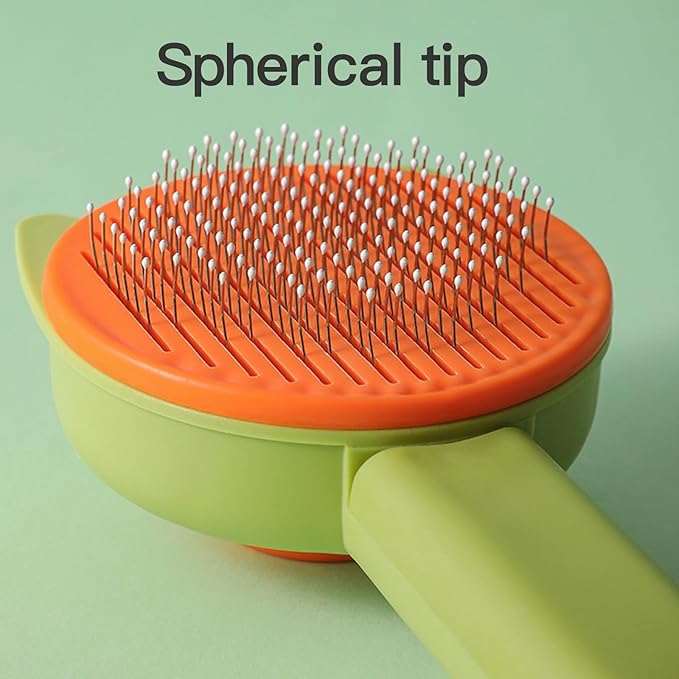 Premium Universal Pet Grooming Brush with Stainless Steel Pins Ideal for All Breeds Long Short Haired Cat and Dog,Ergonomic All-in-One Reduces Tanglesand PromotesHealthy Coat with Gentle (White)