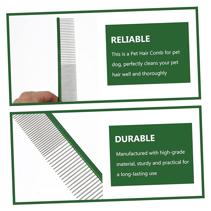 HEMOTON PET Grooming Comb for Dogs and Cats Portable Aluminum De-Shedding Brush for Dogs and Cats Lightweight Straightening and Knot Removal Comb Convenient Multi-Function