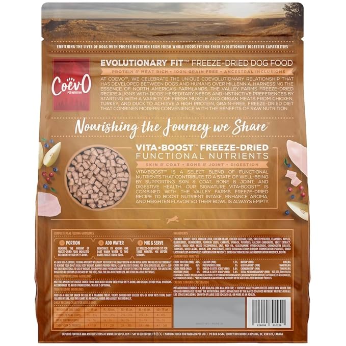 Coevo Valley Farms Full Freeze Dried Dog Food, 454 GR